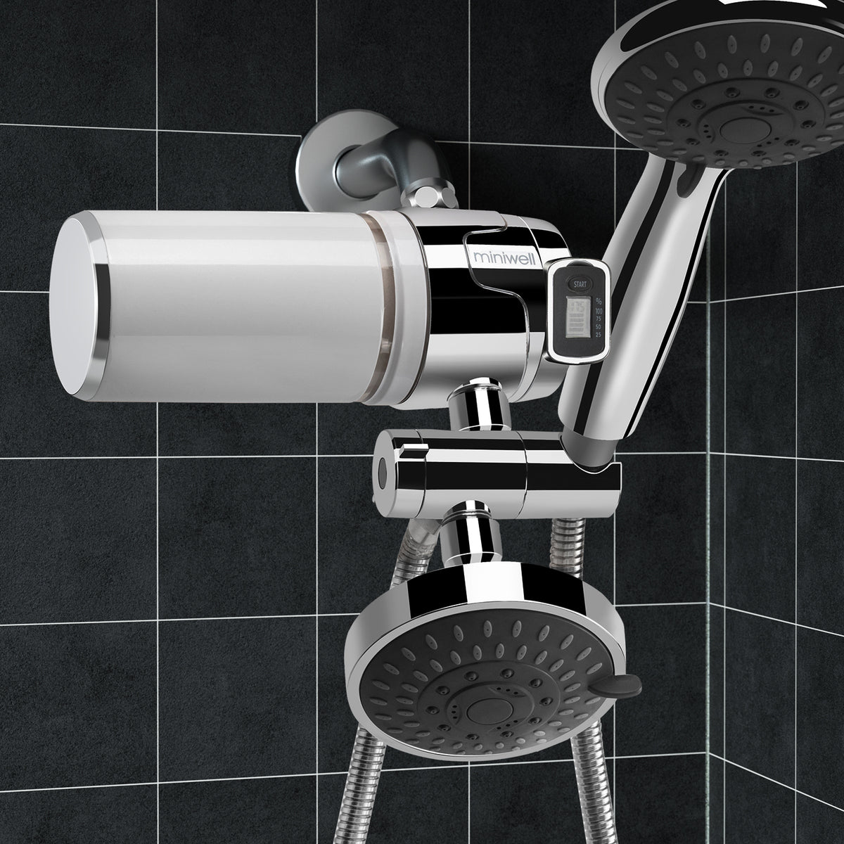 Miniwell Luxury Shower Water Filter L760-E101 with digital screen