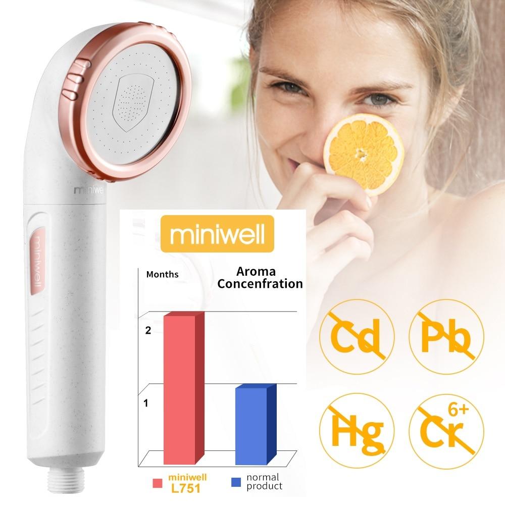 Miniwell Vitamin C Filter Shower Head with replacement Filters L751
