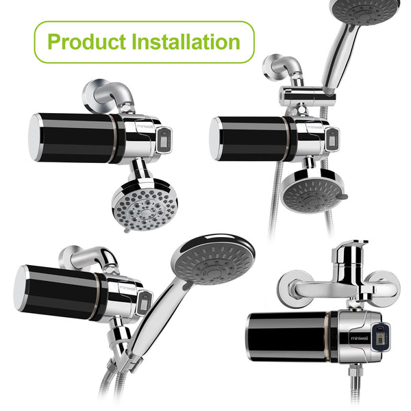 Miniwell Shower Water Filter L760-E201 Black Color