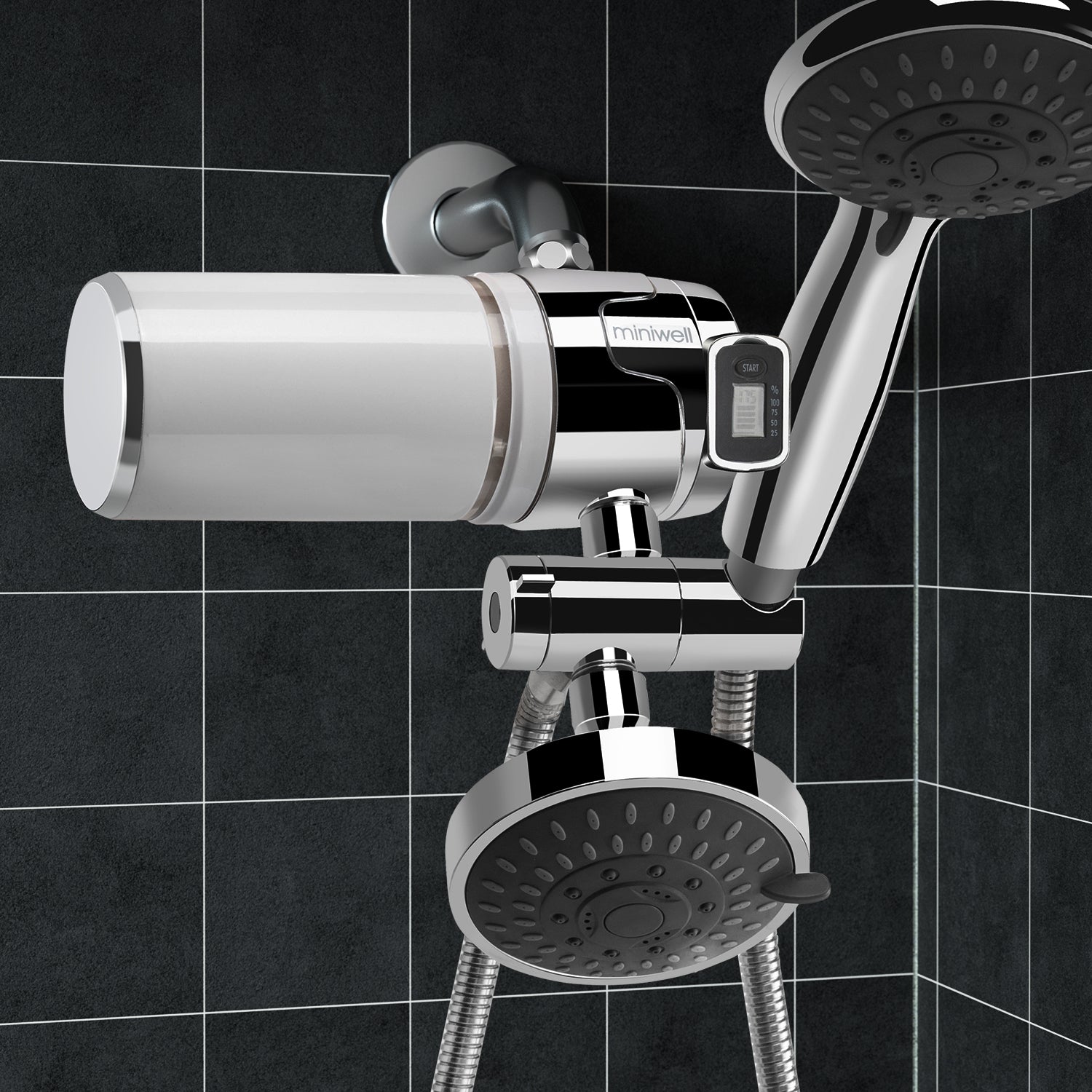 Miniwell Luxury Shower Water Filter L760-E101 with digital screen